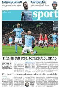 The Guardian Sports supplement  11 December 2017