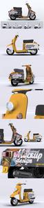 Retro Scooter Mock-Up 77A9TYD