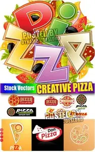 Creative Pizza - Stock Vectors