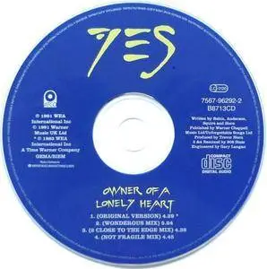 Yes - Owner Of A Lonely Heart (UK CD5) (1991)