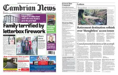 Cambrian News Arfon & Dwyfor – 01 November 2019