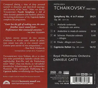 Piotr Ilyich Tchaikovsky - Symphony No. 4 & Capriccio Italien op. 45 (2005) {Hybrid-SACD // ISO & FLAC} 