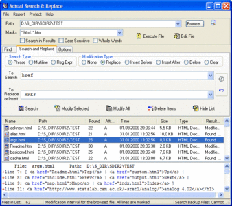 DivlocSoft Actual Search And Replace 2.8.9