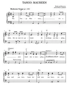 Tango: Maureen - Jonathan Larson, Rent Movie (Easy Piano)