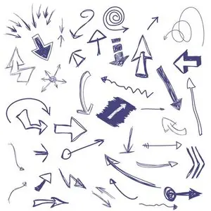 Hand Drawn Arrows Vector