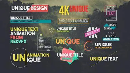 31 Unique Titles Pack - Project for After Effects (VideoHive)