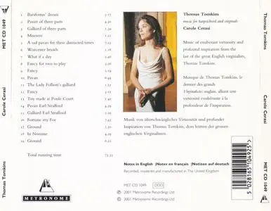 Thomas Tomkins - Barafostus Dreame - Carole Cerasi (2001) {Metronome MET CD 1049}