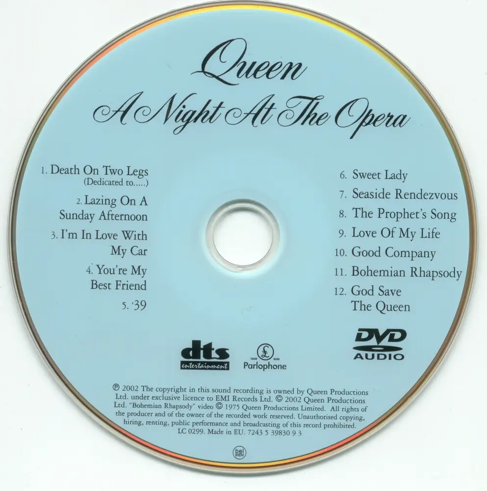 queen a night at the opera dts