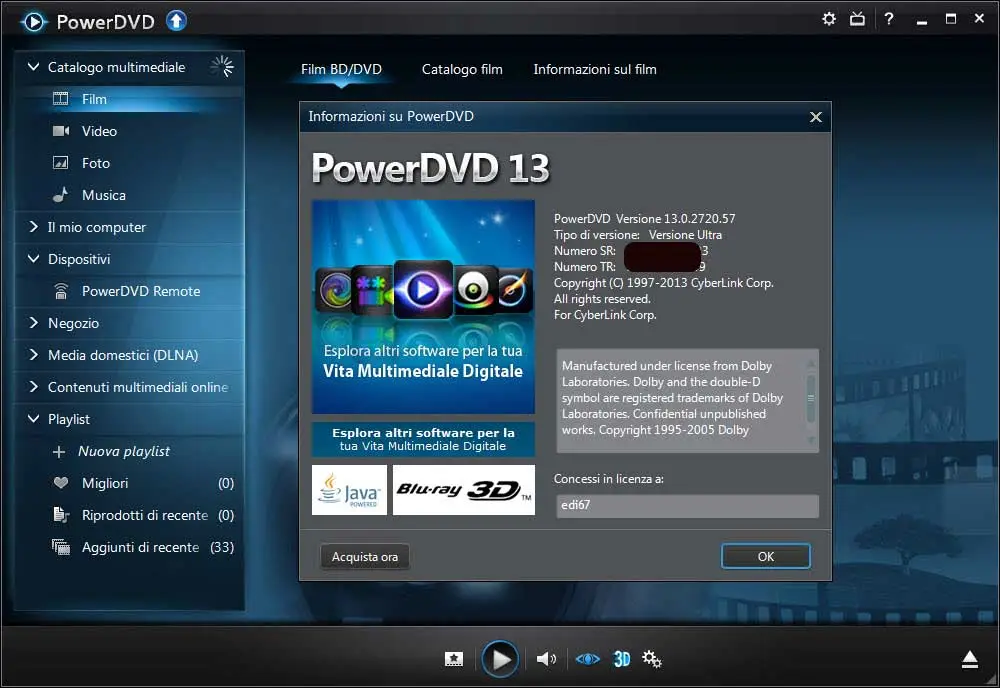 CyberLink PowerDVD Ultra 13.0.2720.57