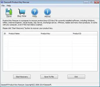 Daossoft Product Key Rescuer 3.0.0.1