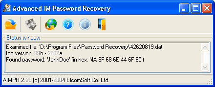 Advanced Instant Messengers Password Recovery ver.3.50
