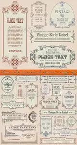 Frame, border, ornament and element in vintage style vector