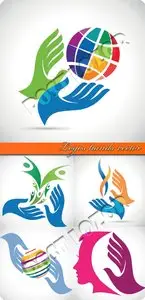 Logos hands vector