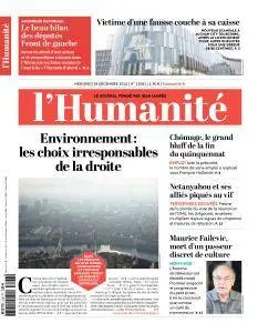 L'Humanité du Mercredi 28 Décembre 2016