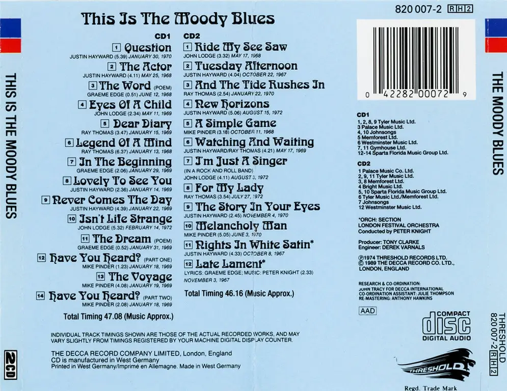 The Moody Blues - This Is The Moody Blues (1974) {1989, Remastered ...