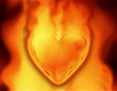 Heart On Fire Screensaver 2.20.020