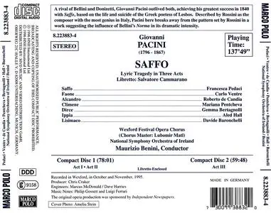Maurizio Benini, Ireland National Symphony Orchestra - Giovanni Pacini: Saffo (1996)