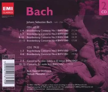 The Bath Festival Chamber Orchestra, Yehudi Menuhin - J.S. Bach: Brandenburg Concertos, Violin Concertos (2008)