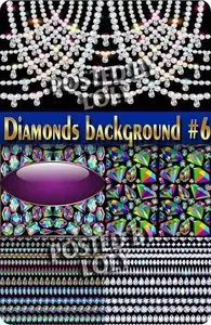 Backgrounds of precious stones and diamonds #6 - Stock Vector