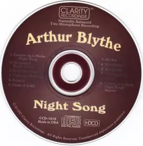 Arthur Blythe - Night Song (1997) {Clarity Recordings CCD-1016}