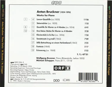 Anton Bruckner - Wolfgang Brunner & Michael Schopper - Piano Works (1995) [Repost, new rip]