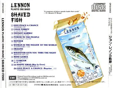 John Lennon / Plastic Ono Band - Shaved Fish (1975) [Toshiba-EMI, CP32-5453, Japan]