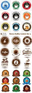 Vectors - Retro Coffee Labels Set 3