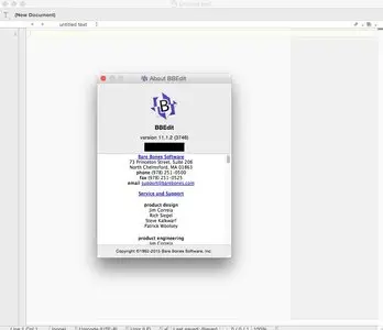 BBEdit 11.1.2 Mac OS X