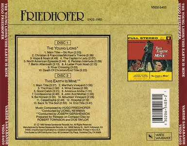 Hugo Friedhofer - 'The Young Lions' (1958) + 'This Earth Is Mine!' (1959) Original Soundtracks, 2CD, Remastered 1993 [Re-Up]