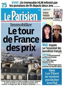 Le Parisien + Journal de Paris + Economie du Lundi 4 Novembre 2013