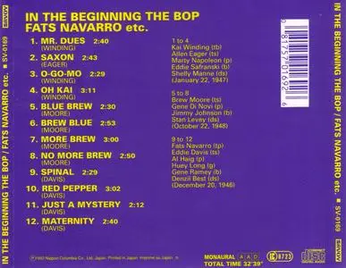 Fats Navarro - In The Beginning... Bebop (1992) {Savoy Records Japan SV-0169 rec 1946-1948}