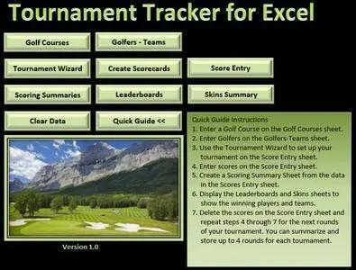 Tournament Tracker for Excel 2007/2010/2013 v1.0.1