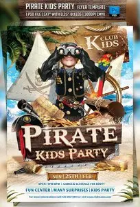 GraphicRiver Pirate Kids Party Flyer Template 6913284