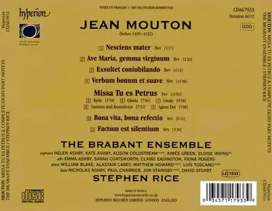 Stephen Rice, The Brabant Ensemble - Jean Mouton: Missa Tu es Petrus & other works (2012)