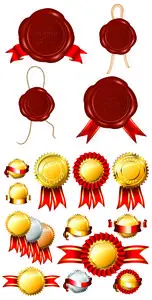Seals & Ribbons Vector Set