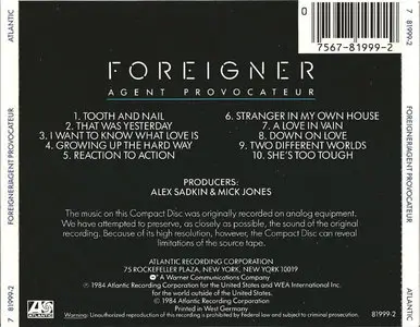 Foreigner - Studio Albums 1977 - 1991 (Original Japan & West Germany 1st Press)