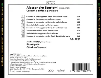 Martino Noferi, Ottaviano Tenerani, Il Rossignolo - Alessandro Scarlatti: Concerti e Sinfonie per flauto (2002)