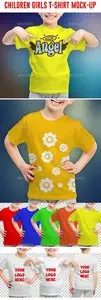 GraphicRiver Children Girls T-shirt Mock-Up