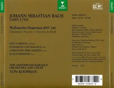 Ton Koopman, The Amsterdam Baroque Orchestra and Choir - Johann Sebastian Bach: Weihnachts-Oratorium (1996)