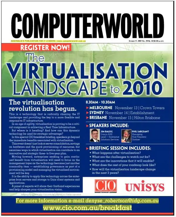 COMPUTER W0RLD 17th October 2007