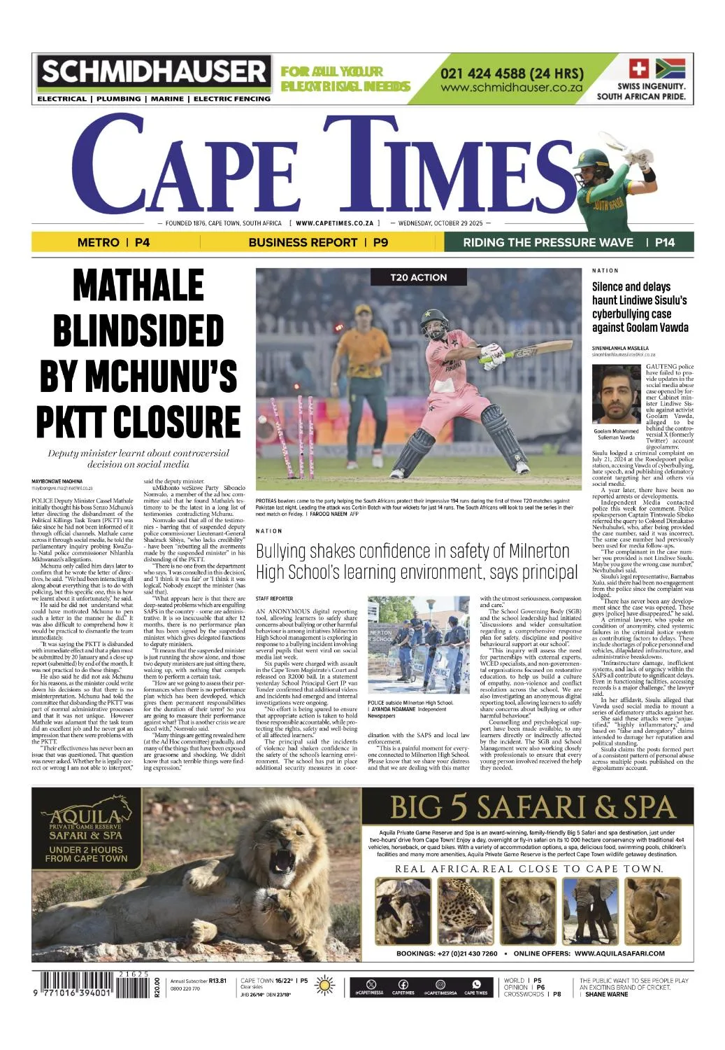 Cape Times - 29 October 2025