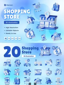 EE - Shopping Store 3D Object DHFWZ7P