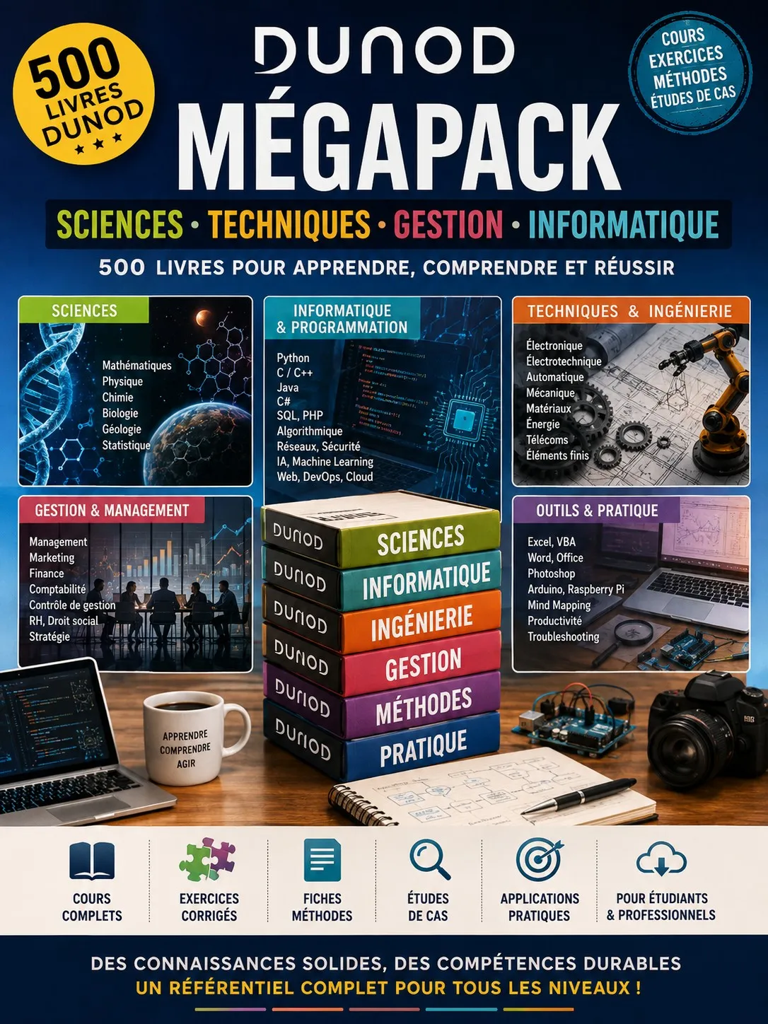Collectif, "Dunod – MégaPack Sciences, Ingénierie & Informatique"