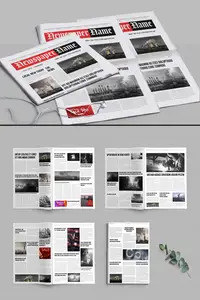 Newspaper Newsletter Layout 767334064