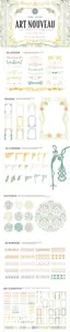Art Nouveau Illustrations Pack