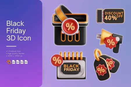 EE - Black Friday Sale 3D Icon 3SZF4BV