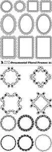 Vectors - Ornamental Floral Frames 21