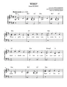 Who? - Jerome Kern (Easy Piano)