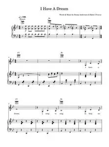 I Have A Dream - ABBA, Benny Andersson, Bjorn Ulvaeus, Westlife (Piano-Vocal-Guitar (Piano Accompaniment))