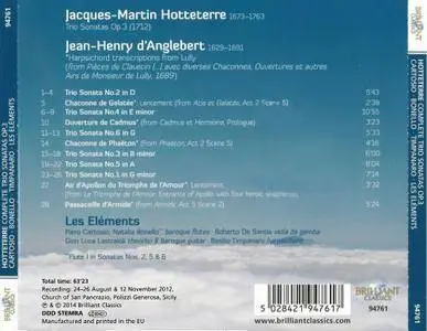 Les Eléments, Piero Cartosio - Hotteterre: Trio Sonatas, Op.3, D'Anglebert: Harpsichord Transcriptions from Lully (2014)